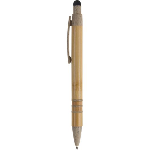 Kugelschreiber Bambus mit Touchpen und Weizenstroh Elementen (Bild 1)