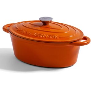 Orrefors Jernverk Emaillierte Ovale Eisenpfanne 3.5L