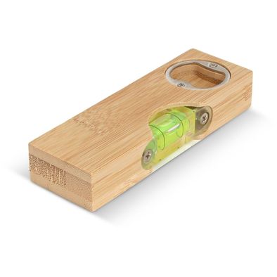 Produktabbildung Flaschenöffner-Wasserwaage aus Bambus Flaschenöffner-Wasserwaage aus Bambus