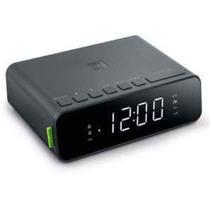 Muse FM Dual-Wecker Radio kabelloses Aufladen des Telefons 5W