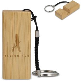 Produktabbildung Bambus Smartphonehalter Schlüsselanhänger Bambus Smartphonehalter Schlüsselanhänger