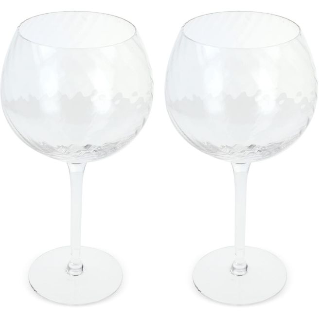 Byon Opacity 2er-Set Weingläser mit stilvollem Glasmuster 470ml