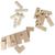 Dieses nachhaltige Set enthält drei spannende Denkspiele: ein Sternenpuzzle, ein Pyramidenpuzzle und ein 3D-Würfelpuzzle, die alle aus FSC-Holz gefertigt sind. Sie sind in einer FSC-Holzbox (Bild 3)
