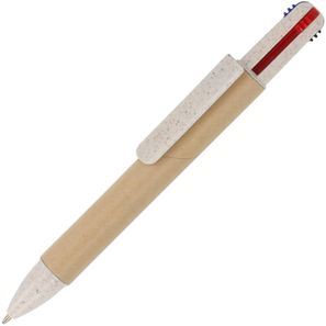 Papierkugelchreiber mit 4 Schreibfarben