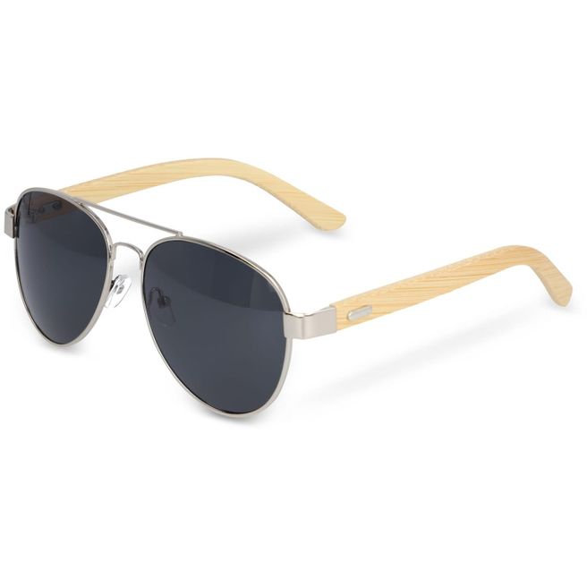 Produktabbildung Piloten Sonnenbrille mit Bambus Bügeln Piloten Sonnenbrille mit Bambus Bügeln