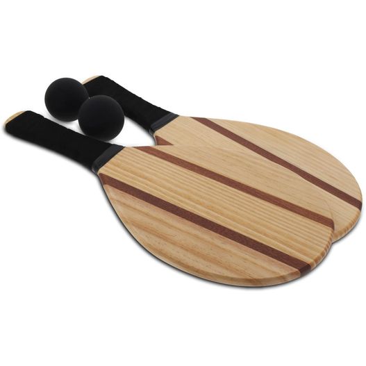 Holz Frescobol Strandset (Bild 1)