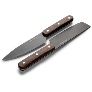 Orrefors Jernverk 2er-Set Messer, schwarz & Holz