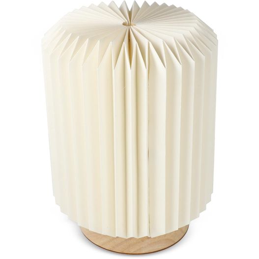 Coollux faltbare Papier LED-Lampe Aurora auf Holzsockel, 22cm (Bild 1)