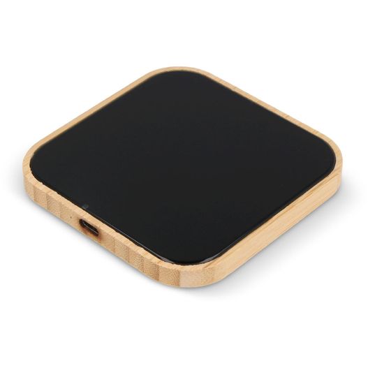 Produktabbildung Kabelloses Ladegerät aus Bambus und Glas 10W Kabelloses Ladegerät aus Bambus und Glas 10W (Bild 1)