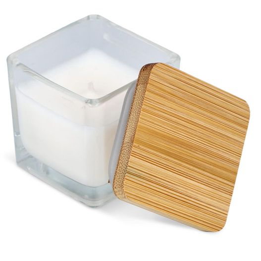 Chakra Kerze auf pflanzlicher Basis im Glasgefäß (Bild 1)