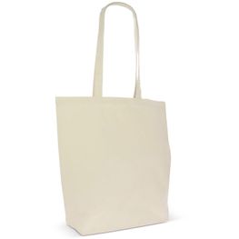 Einkaufstasche Bio-Baumwolle natur lang 270g/m² 42x12x43cm