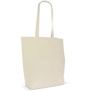 Einkaufstasche Bio-Baumwolle natur lang 270g/m² 42x12x43cm