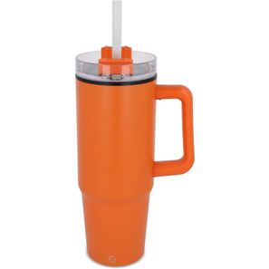 Miami Becher mit Henkel und Strohhalm 800ml