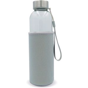 Trinkflasche aus Glas mit Neoprenhülle 500ml