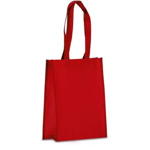 R-PET Tragetasche aus laminiertem Non Woven 24 x 11 x 30cm 105g/m²