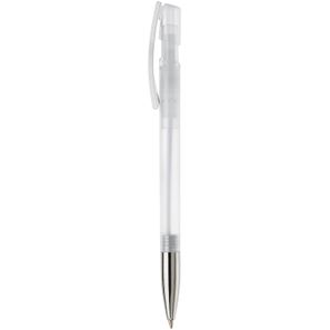 Kugelschreiber Nash Transparent mit Metallspitze