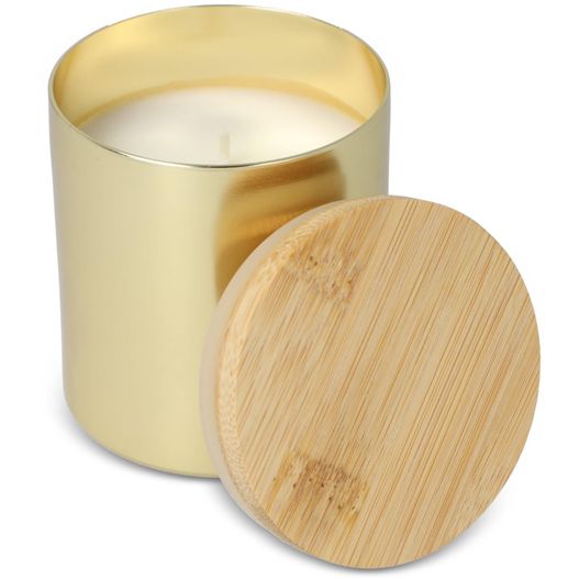 Bhakti-Duftkerze auf pflanzlicher Basis in recyceltem Aluminiumgefäß (Bild 1)