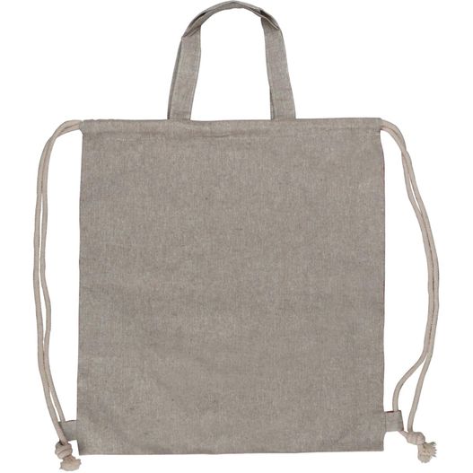 Tasche/Beutel mit Kordelzug aus recycelter Baumwolle 38x42cm (Bild 1)