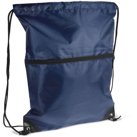 Kordelzugtasche 210T R-PET mit Reißverschluss (Bild 1)