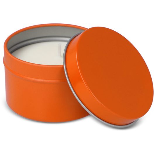 Kirtan-Duftkerze auf Pflanzenbasis in großer recycelter Dose (Bild 1)