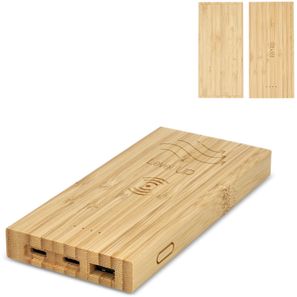 Powerbank bamboo wireless 8.000mAh