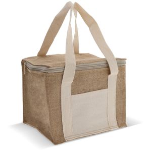 Kühltasche jute/baumwolle 22x18x18cm