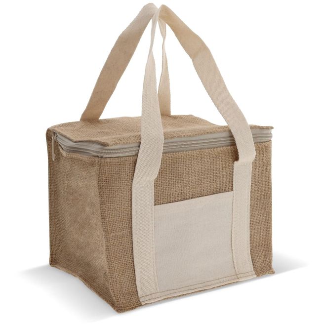 Produktabbildung Kühltasche jute/baumwolle 22x18x18cm Kühltasche jute/baumwolle 22x18x18cm