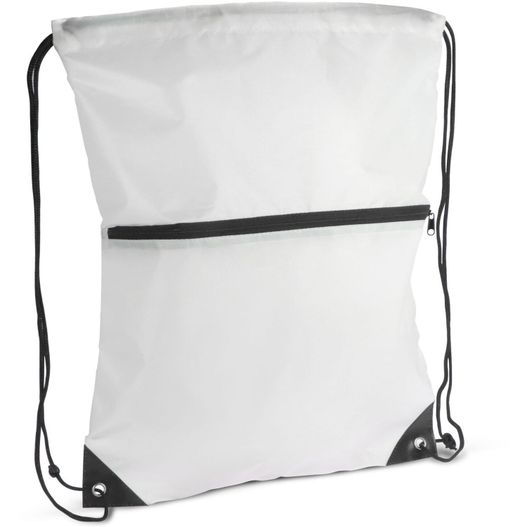 Kordelzugtasche 210T R-PET mit Reißverschluss (Bild 1)