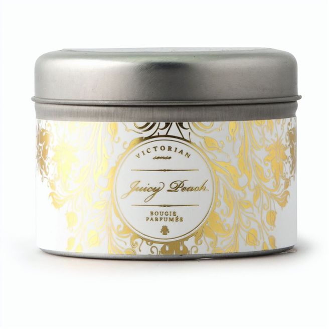 Produktabbildung Victorian Sense Tinbox Saftiger Pfirsich Duftkerze Victorian Sense Tinbox Saftiger Pfirsich Duftkerze