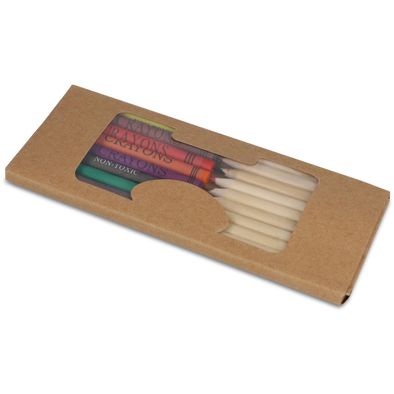 Malstifte und Buntstifte in Kraftbox