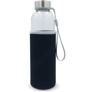 Trinkflasche aus Glas mit Neoprenhülle 500ml