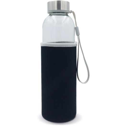 Trinkflasche aus Glas mit Neoprenhülle 500ml (Bild 1)