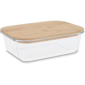 Lunchbox aus Glas mit Bambusdeckel