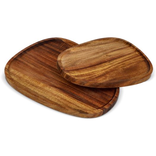 InSideOut 2er-Pack Holztabletts in Bioform (Bild 1)