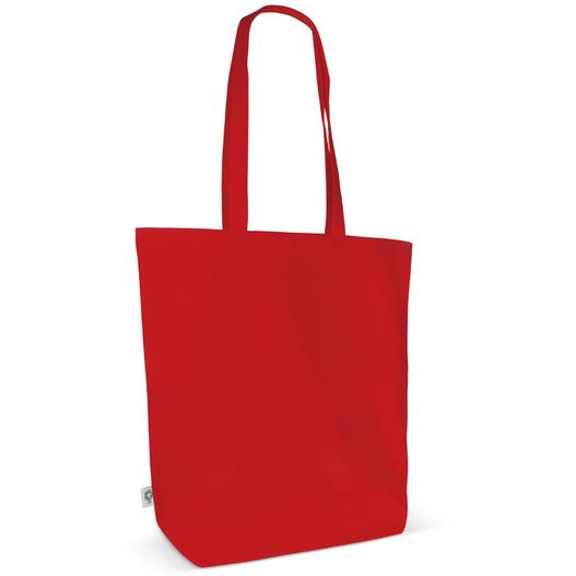 Einkaufstasche Bio-Baumwolle farbig lang 270g/m² 42x12x43cm (Bild 1)