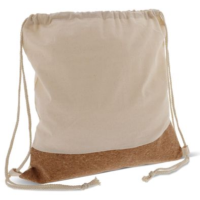 Produktabbildung Kordelzugbeutel mit Korkelementen 38x41cm Kordelzugbeutel mit Korkelementen 38x41cm