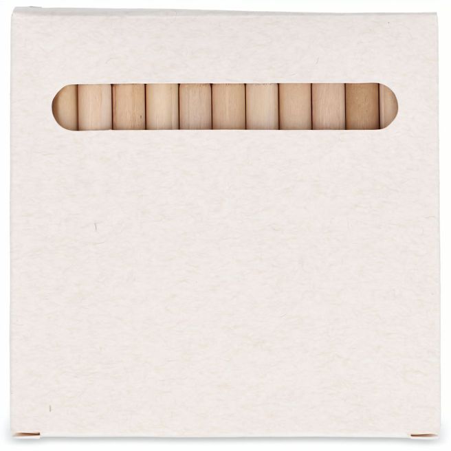 Produktabbildung 12 Buntstifte in einer Schachtel aus recyceltem Milchkarton 12 Buntstifte in einer Schachtel aus recyceltem Milchkarton