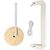 Coollux faltbare Papier-LED-Lampe Aurora Tall auf Holzsockel, 32cm (Bild 2)