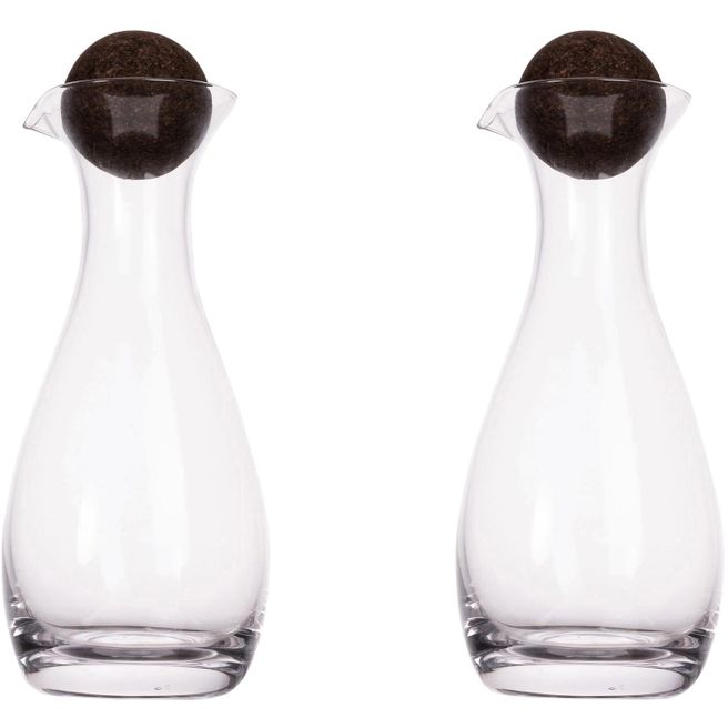 Sagaform Nature Öl-/Essigkaraffen mit Korkstopfen 2-tlg. 300ml