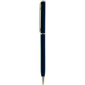 Metallkugelschreiber Slim mit Gold Applikation