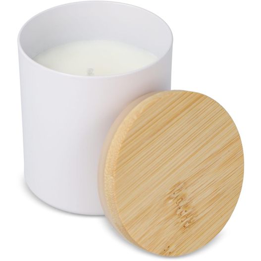 Bhakti-Duftkerze auf pflanzlicher Basis in recyceltem Aluminiumgefäß (Bild 1)