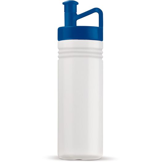eine weiße und blaue sportflasche mit blauem deckel Sportflasche adventure 500ml (Bild 1)