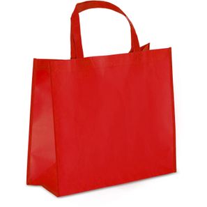 R-PET Tragetasche aus laminiertem Non Woven 40 x 16 x 35cm 105g/m²