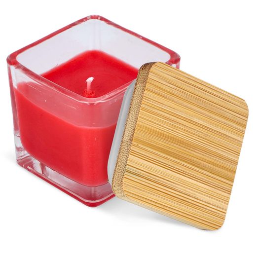 Chakra Kerze auf pflanzlicher Basis im Glasgefäß (Bild 1)