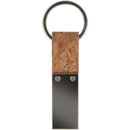 Schlüsselanhänger Kork & Metall rechteckig