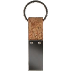 Schlüsselanhänger Kork & Metall rechteckig