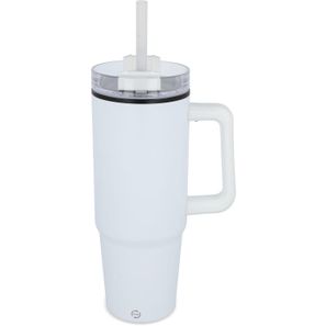 Miami Becher mit Henkel und Strohhalm 800ml