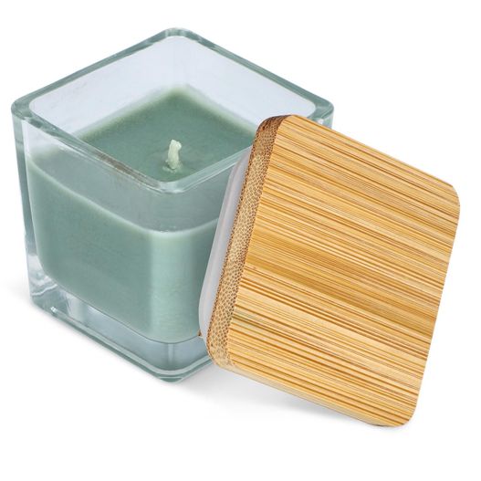 Chakra Kerze auf pflanzlicher Basis im Glasgefäß (Bild 1)