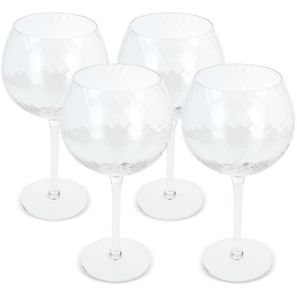 Byon Opacity 4er-Set Weingläser mit stilvollem Glasmuster 470ml