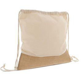 Rucksackbeutel Jute mit Baumwollschnüren 38x41cm
